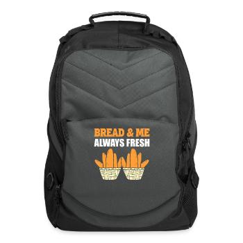Funny Bread Baking Pastry Maker - Computer Backpack - charcoal - Front