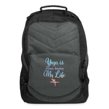 Goat Yoga Balancing My Life - Computer Backpack - charcoal - Front