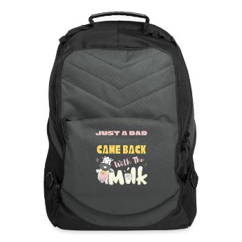 Just A Dad Who Always Came Back With The Milk - Computer Backpack - charcoal - Front