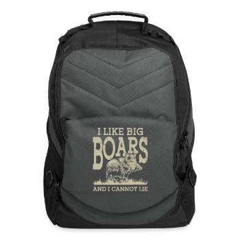 Funny Hunting Wild Hog Hunter - Computer Backpack - charcoal - Front