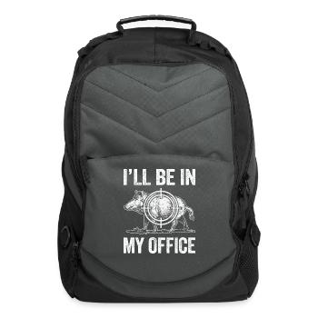Boar Hunting Funny Wild Hog Hunter - Computer Backpack - charcoal - Front
