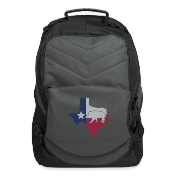 Texas Flag Boar Hunting Wild Hog Hunter - Computer Backpack - charcoal - Front