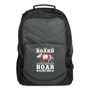 Boar Hunting Funny Wild Hog Hunter - Computer Backpack - charcoal - Front