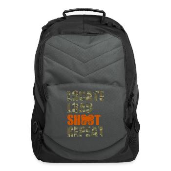 Hog hunting camo boar hunter - Computer Backpack - charcoal - Front