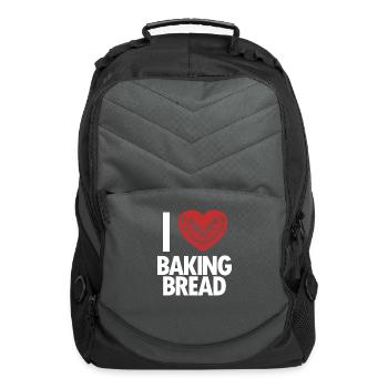 I love Baking Bread Bread Maker Bread Dough Bread - Computer Backpack - charcoal - Front