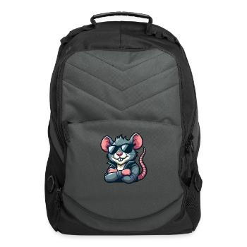 Cool mouse sunglasses hairstyle rat stylish - Computer Backpack - charcoal - Front