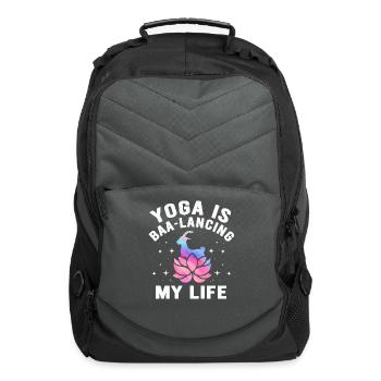 Goat Yoga Balancing My Life - Computer Backpack - charcoal - Front