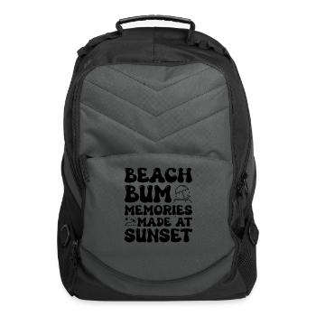 Beach Bum Memories Made At Sunset - Computer Backpack - charcoal - Front