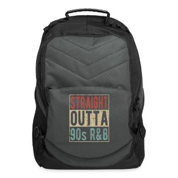 Straight Outta 90s R&B Retro Vibes - Computer Backpack - charcoal - Front