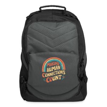 Making Human Connections Count Social Worker - Computer Backpack - charcoal - Front