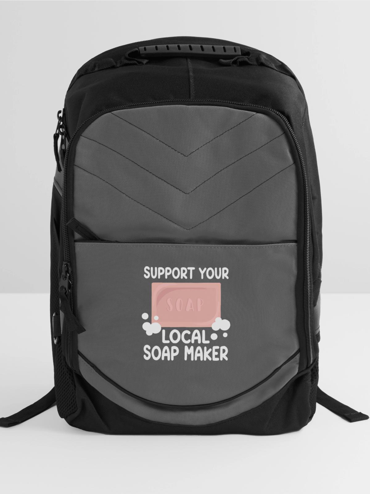 Soap Making Soap Maker - Computer Backpack - charcoal - Front