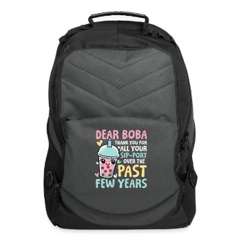Funny Bubble Tea Saying for a Bubble tea drinker - Computer Backpack - charcoal - Front