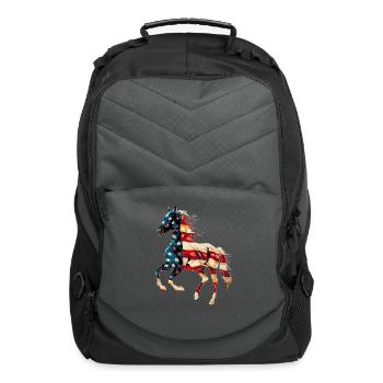 Horse - Computer Backpack - charcoal - Front