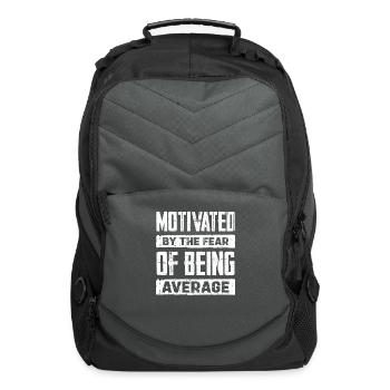 Motivated By The Fear Of Being Average - Computer Backpack - charcoal - Front