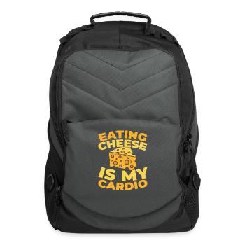 Cheese Funny Cardio Quote - Computer Backpack - charcoal - Front