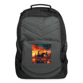Horse - Computer Backpack - charcoal - Front