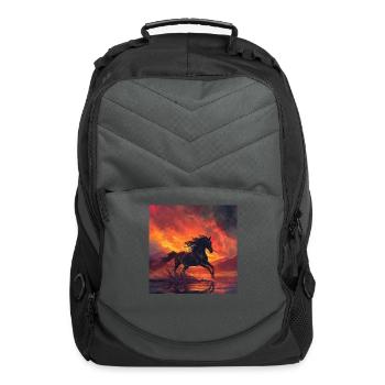 Horse - Computer Backpack - charcoal - Front