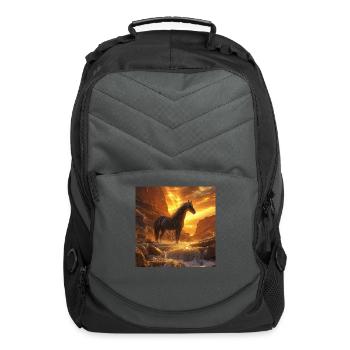 Horse - Computer Backpack - charcoal - Front