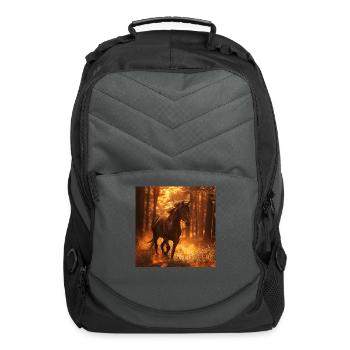 Horse - Computer Backpack - charcoal - Front