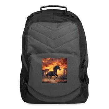 Horse - Computer Backpack - charcoal - Front