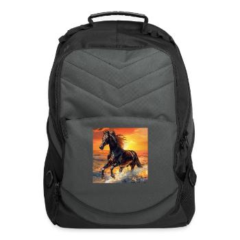 Horse - Computer Backpack - charcoal - Front