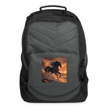 Horse - Computer Backpack - charcoal - Front