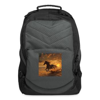 Horse - Computer Backpack - charcoal - Front