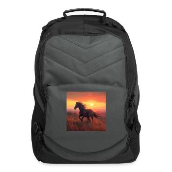 Horse - Computer Backpack - charcoal - Front