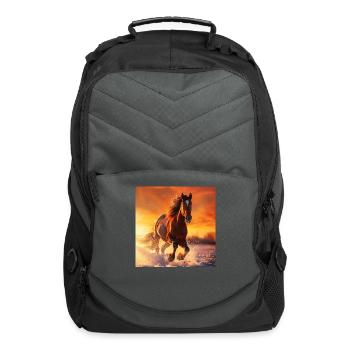 Horse - Computer Backpack - charcoal - Front