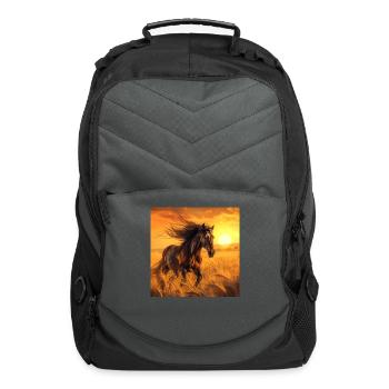 Horse - Computer Backpack - charcoal - Front