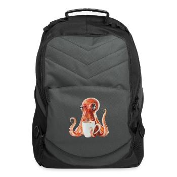 Squid Coffee - Computer Backpack - charcoal - Front