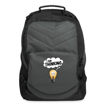 I Am Thinking Light Bulb Inspiration - Computer Backpack - charcoal - Front
