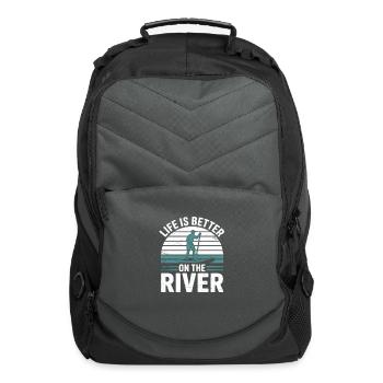 River Paddleboard Retro Paddleboarding - Computer Backpack - charcoal - Front