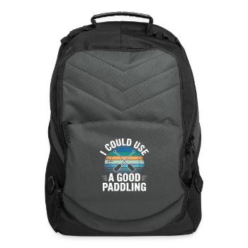 I Could Use A Good Paddling Retro Paddleboarding - Computer Backpack - charcoal - Front