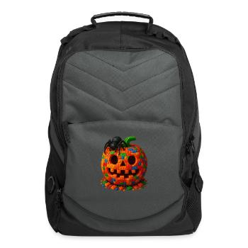 Master Builder Halloween Pumpkin and Spider - Computer Backpack - charcoal - Front