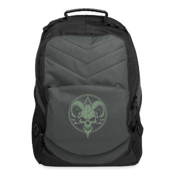 Skull with Horns - Computer Backpack - charcoal - Front