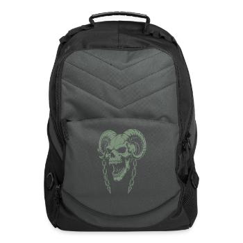 Skull with Horns - Computer Backpack - charcoal - Front