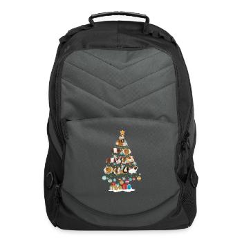 Guinea Pigs Lovers Christmas Pine Tree - Computer Backpack - charcoal - Front