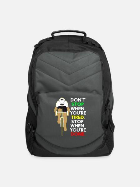 Cycling Quotes for Bike Riders Lovers - Computer Backpack - charcoal
