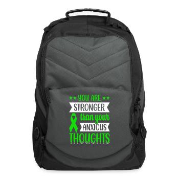 You Are Stronger Than Your Anxious Thoughts - Computer Backpack - charcoal - Front