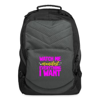 Watch Me Manifest Everything I Want 2 - Computer Backpack - charcoal - Front