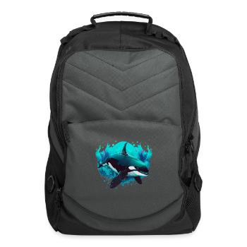 Orca Ocean Whale Animals - Computer Backpack - charcoal - Front