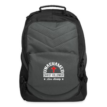 Unashamed Christ Follower - Computer Backpack - charcoal - Front