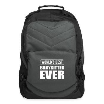 World's Best Baby Sitter Ever Nanny - Computer Backpack - charcoal - Front