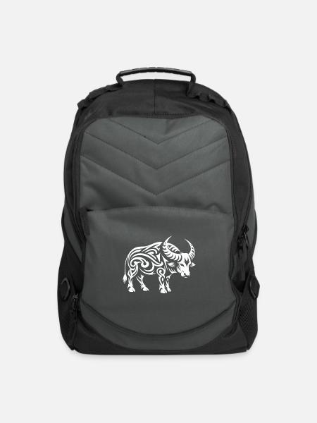 Tribal Buffalo - Computer Backpack - charcoal
