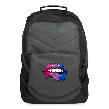 Dripping Bisexual Lips Bi Pride - Computer Backpack - charcoal - Front