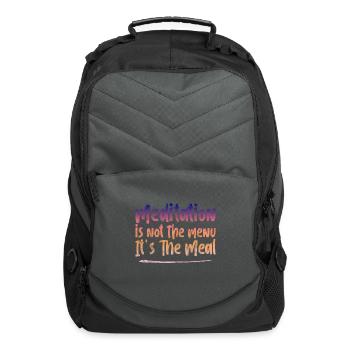 Meditation Is Not The Menu, It's The Meal 3 - Computer Backpack - charcoal - Front
