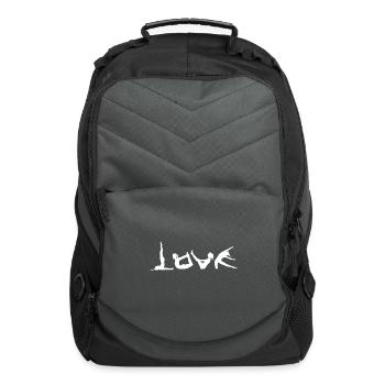 Yoga Love Pose Hatha Asanas Kundalini Ashtanga - Computer Backpack - charcoal - Front