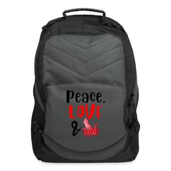 Peace Love and Squid - Computer Backpack - charcoal - Front