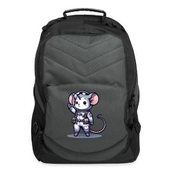 Cute Mouse Astronaut - Computer Backpack - charcoal - Front
